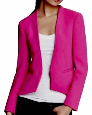 Блейзер женский Diane Von Furstenberg Illene двойной креп размер 6-Fuscia розовый б/у в отличном состоянии - Изображение 1 из 4