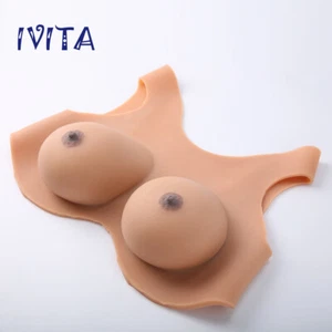 DD Cup Silicone Breast Forms Platinum Silicone Filled Boobs Bra Enhancers - Picture 1 of 6