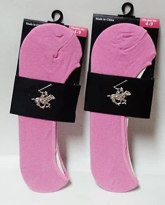 2 Pairs Beverly Hills POLO CLUB Socks NO-SHOW Fit Shoe SZ 4-9 PINK - Picture 1 of 1