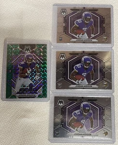 Jordan Addison 4 Card Rookie Lot With Green Base Debut Minnesota Vikings Mosaic - Picture 1 of 6