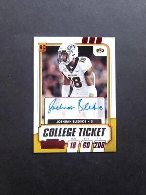 JOSHUAH BLEDSOE 2021 Contenders College Ticket Auto Red Foil RC #255 - Image 1 of 3