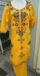 beautiful folwar embroidery salwa kameez material cotton slik Size XL 44 - Picture 1 of 4