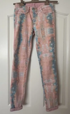 Bleulab Reversible Blue, Rose & White /Dusty Rose Detour Leggings Jeans Size 26 - Image 1 of 4