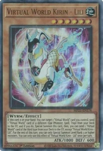 YGO-3x-Near Mint-Virtual World Kirin - Lili - MP21-EN176 - Ultra Rare - 1st Edit - Picture 1 of 1