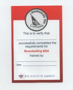 Boardsailing Certificate Card (2014 Print), Red/Black on White Card, Mint - Picture 1 of 2
