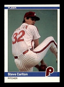 1984 Fleer #25 Steve Carlton Philadelphia Phillies Baseball Card HOF