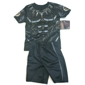 Marvel Black Panther 2 Piece Set Short Sleeve Shirt & Shorts Youth Boys Size 5 - Picture 1 of 5
