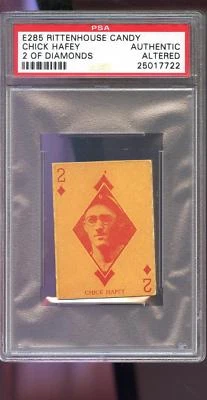 1933 E285 Rittenhouse Candy 2 Of Diamonds Chick Hafey PSA A Graded Baseball Card - Image 1 of 2