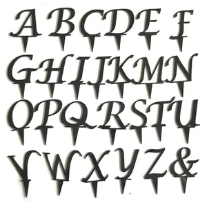 Letter Cake & Cupcake Topper, viele Farben & Größen, Schriftart - Bild 1 von 6