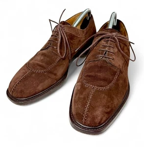 Avventura Brown Suede Men's Dress Shoes Handmade Spain 9.5M - Picture 1 of 6