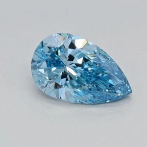 5 kt ausgefallener blauer Birnenschliff VVS1 im Labor gezüchteter CZ Diamant Premium Qualität loser Edelstein - Bild 1 von 8