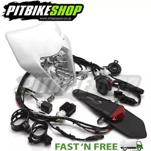 Enduro Motorcycle Complete Light Kit With Indicators Loom Kick & Electric Start - Picture 1 of 4