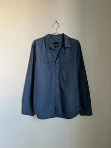 prAna Men's Ascension Long Sleeve Shirt in Blue Size LARGE - Picture 1 of 6