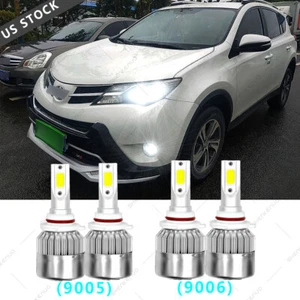 For Toyota RAV4 2013 2014 2015 Bombillas de faros LED Luz alta / baja 6000K - Picture 1 of 12