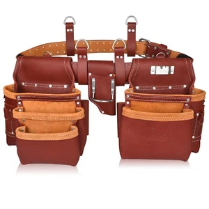 Cinturón de herramientas de cuero | Bolsa de herramientas de carpintero | Cinturón de herramientas de marcos | Cinturón Handyman - Imagen 1 de 10