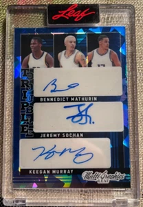 2023 Leaf MultiGraphics Triple Double Auto #TD-10 (Sochan, Mathurin, Murray) /35 - Picture 1 of 2