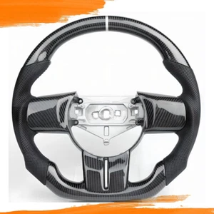 Fit 2011-2017 Jeep Wrangler JK Trim Real Carbon Fiber Suede Steering Wheel - Picture 1 of 7