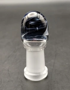 Multicolor Swirl 10mm Glass Female Ground Joint Stopper Cap - Picture 1 of 5
