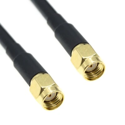 RG58 RPSMA Male to RPSMA Male connector Lot RF radio Jumper coaxial coax cable - Image 1 of 4