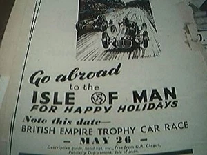 ephemera 1950 advert go abroad isle of man for happy holidays - Picture 1 of 1