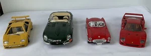 4 - Urago / Speedway Ferrari / Lamborghini / Jaguar / Corvette Diecast Car Lot - Picture 1 of 14