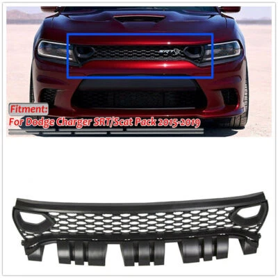 Front Upper Grille w/Bezels Dual Inlets For Dodge Charger SRT Scat Pack 2015-19 Foto 1 de 4