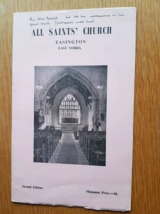 ALL SAINTS CHURCH  Easington East Yorks - A short History of Church & Parish - Picture 1 of 3