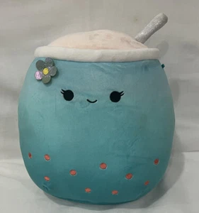 SQUISHMALLOW Jakarria The Blue Boba Tea Plush 11” Used - Picture 1 of 5