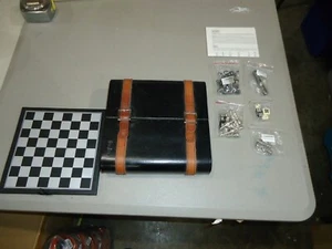 Vintage Neiman Marcus Magnetic Travel 3-in-1 Chess Checkers Backgammon Game Case - Picture 1 of 7