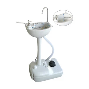 Portable Outdoor Wash Basin Removable White Compact Sink for Camping Garden - Picture 1 of 12
