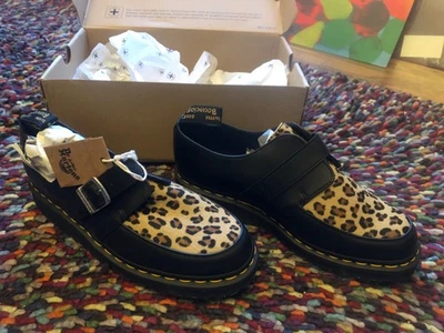 Dr Martens New Mens Leopard Leather Buckle Ramsey Monk UK size 10 Creepers - Image 1 of 4