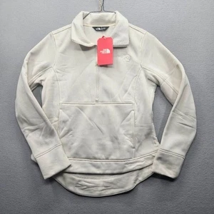 Pullover polar The North Face para mujer talla mediana vintage blanco 1/2 cremallera nuevo con etiquetas - Imagen 1 de 14