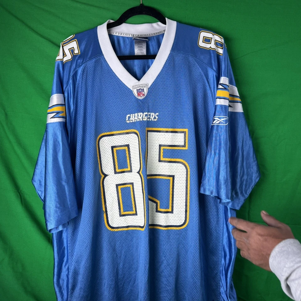 Vintage Reebok San Diego Chargers Antonio Gates Sewn Blue Jersey - Size XXL - Image 1 of 4