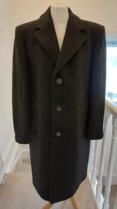 Dunn & Co Crombie Coat Size XL Black/Dark Grey VGC. B224 - Picture 1 of 17