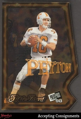 Press Pass Triple Threat 1998 #TT1 Peyton Manning RC Rookie Foto 1 de 2