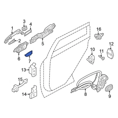 For Nissan Armada 17-24 Nissan 80943JK00B Left Interior Door Handle Screw Cap - Image 1 of 2