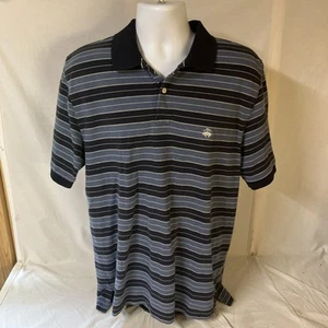 Brooks Brothers Performance Polo Shirt Mens Large Original Fit Blue Striped FS! - Picture 1 of 8