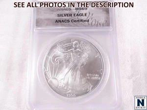 NobleSpirit (ME) 1995 Eagle Silver Dollar ANACS MS69 - Picture 1 of 4
