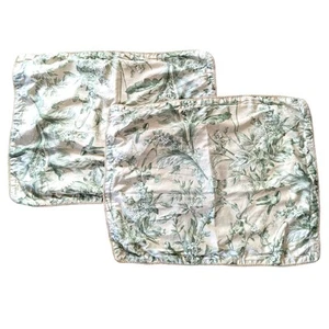 Ralph Lauren Standard Baumwolldruck Natur Vögel geflochtener Besatz - Bild 1 von 9