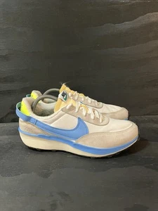 Nike Waffle Debut Mens Size 10 Shoes White Grey Blue Sneakers DX2943-100 - Picture 1 of 8