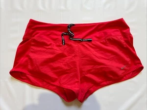 NIKE Running Size M Dri Fit Women’s Workout Athletic Shorts Drawstring Orange - Picture 1 of 8