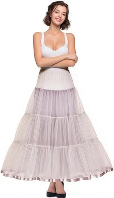 Women Floor Length Wedding Petticoat Long Underskirt for Formal Dress - Image 1 of 4
