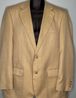  Alan Flusser 男式西装外套米色亚麻和棕褐色亚麻西装外套捆绑包!!! — 第 1/4 张图片