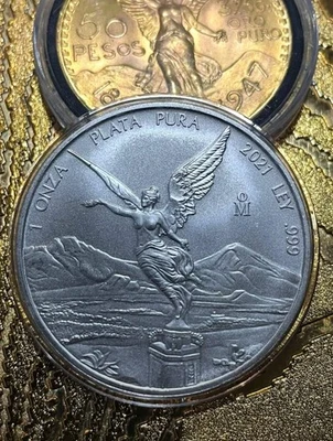 MESSICO 1 ONCIA OZ 2021 ARGENTO SILVER PURO 999 FIOR DI CONIO UNC - Immagine 1 di 4