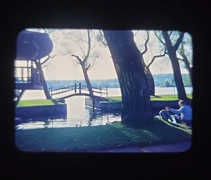 Vintage 1949 Kodachrome Dia roter Rand Braut im Cazenovia Park New York 1949 - Bild 1 von 3