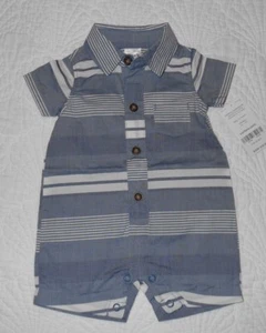 Carters Infant Boys Size: Newborn~Light Weight Blue & White~ One Piece~NWT $18 - Picture 1 of 4
