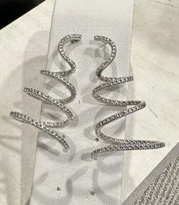 Pendientes perforados en espiral de plata de ley 925 Ross Simons Foto 1 de 4