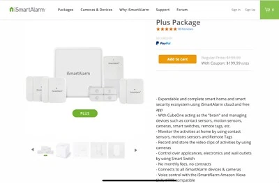 iSmartAlarm iSA8 Wireless Smart Home Security System _ Plus Package - Image 1 of 4