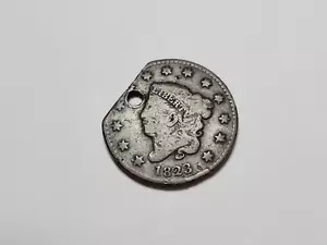1823 Coronet Head Large Cent FREE SHIPPING - Picture 1 of 2