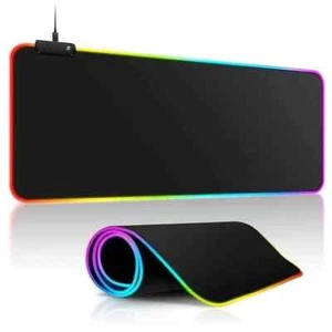 Tapis de Souris Gaming Éclairage LED RGB 30x60 cm - Antidérapant, USB - Neuf - Photo 1/2